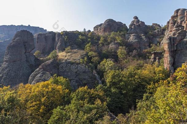 风景关于岩石形成贝洛格拉奇克岩石s,保加利亚