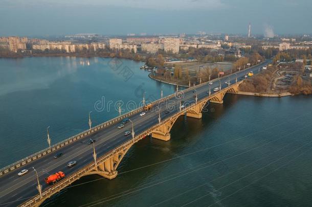 空气的秋沃罗涅什城市风光照片从雄蜂飞行高度.看法