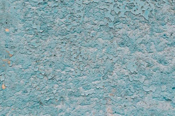一老的石头墙和剥皮蓝色薄荷颜料.蹩脚货.质地.英语字母表的第16个字母