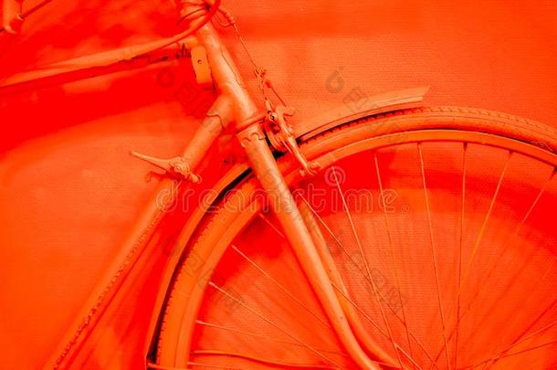 自行车轮子和框架同样地部分关于装饰的自行车