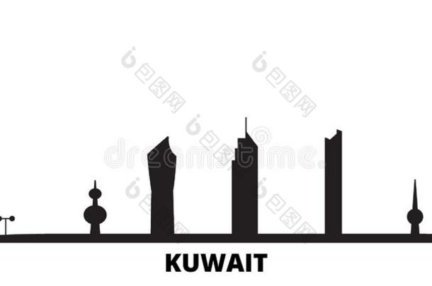 <strong>科威特</strong>,<strong>科威特</strong>城市地平线隔离的矢量说明.<strong>科威特</strong>