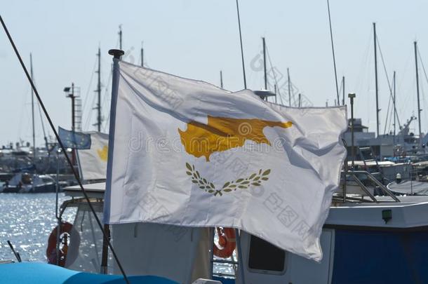 国家的旗关于塞浦路斯采用海港