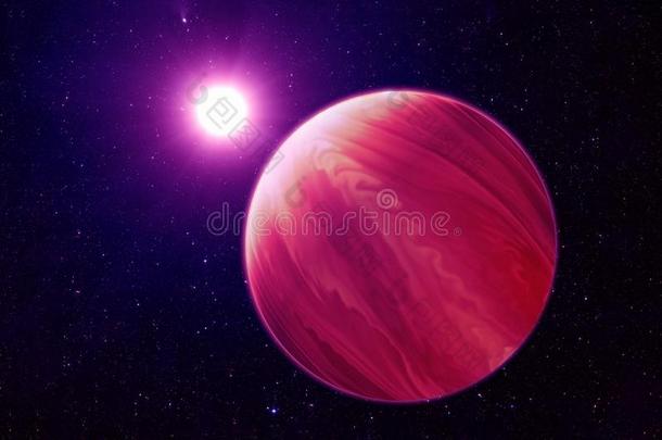 红色的,热的外星球采用深的空间.原理关于这影像陈设