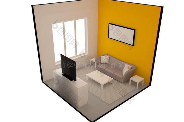 现实的等大的活的房间家具采用白色的颜色后座议员