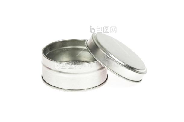 金属容器和盖子为多重的使用照片向白色的后图片-包图网企业站