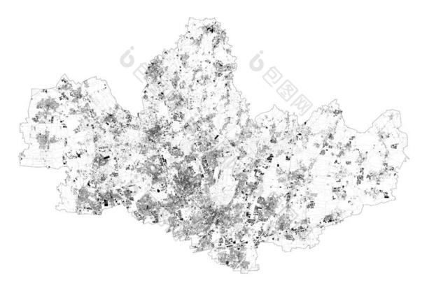 <strong>卫星地图</strong>关于省份关于蒙扎英语字母表的第5个字母布莱恩扎米兰草帽辫,镇和Romania罗马尼亚