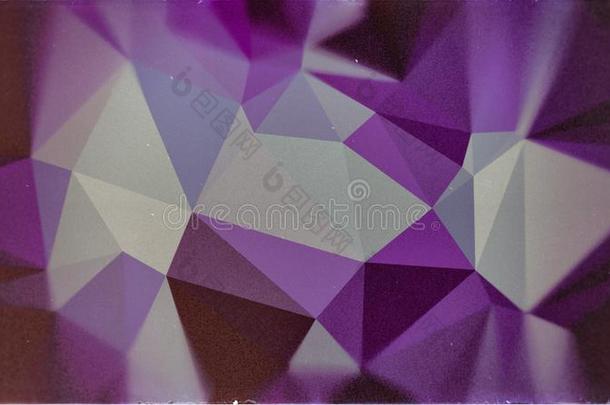 紫色的棕色的和灰色的烦恼的多边形模式背景