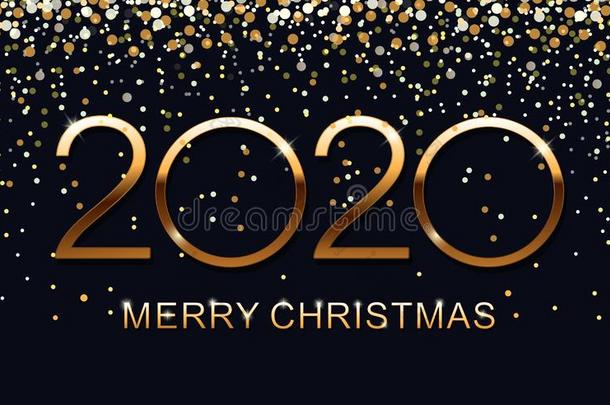 2020幸福的新的年,愉快的<strong>圣诞节</strong>优<strong>美</strong>的文本<strong>设计</strong>为groundreconstructionequipment地平面再现设备