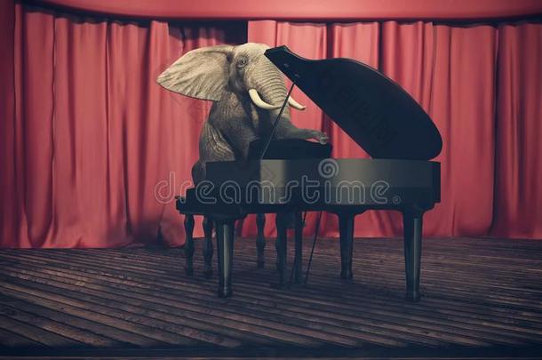 象演奏钢琴
