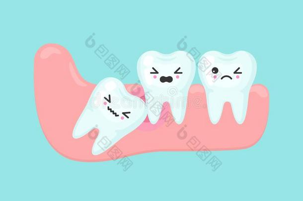 智慧牙问题牙齿的口腔病学矢量观念