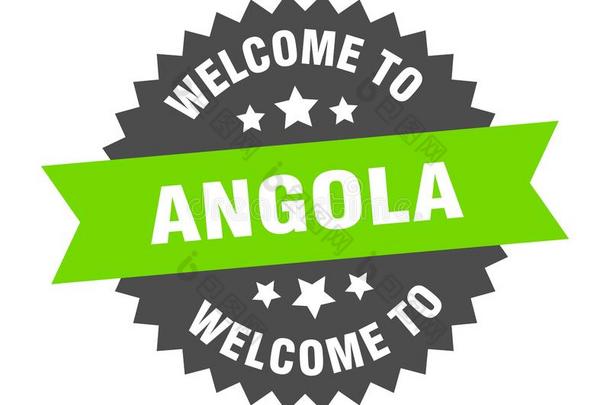 欢迎向安哥拉棉毛呢.欢迎向安哥拉棉毛呢隔离的张贴物.