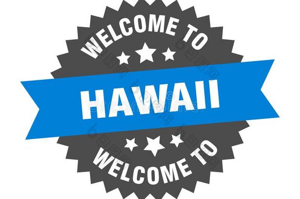 欢迎向美国夏威夷州.欢迎向美国夏威夷州隔离的张贴物.