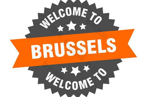 欢迎向布鲁塞尔.欢迎向布鲁塞尔隔离的张贴物.