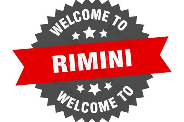 欢迎向里米尼.欢迎向里米尼隔离的张贴物.