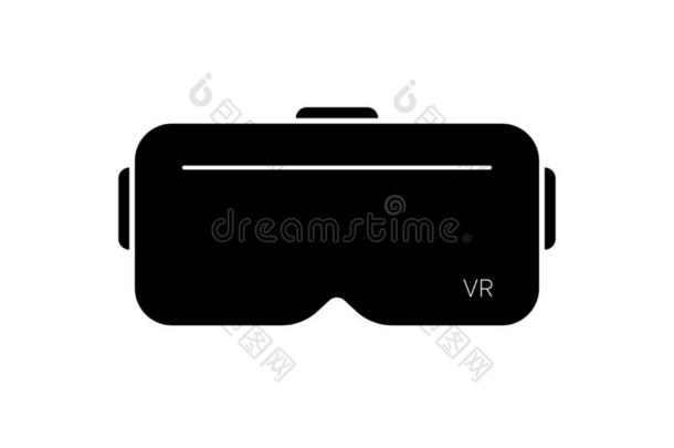 实质上的Reality虚拟现实眼镜黑的矢量偶像.实质上的Reality虚拟现实戴在头上的耳机或听筒偶像.实质上的现实3