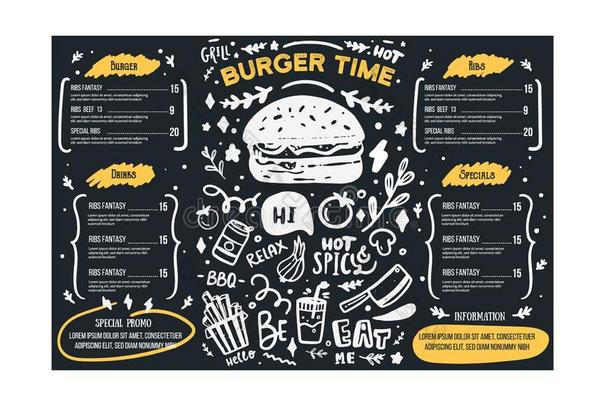 烧烤barbecue吃烤烧肉的野餐菜单样板向黑板.咖啡馆海报背景,英语字母表的第6个字母