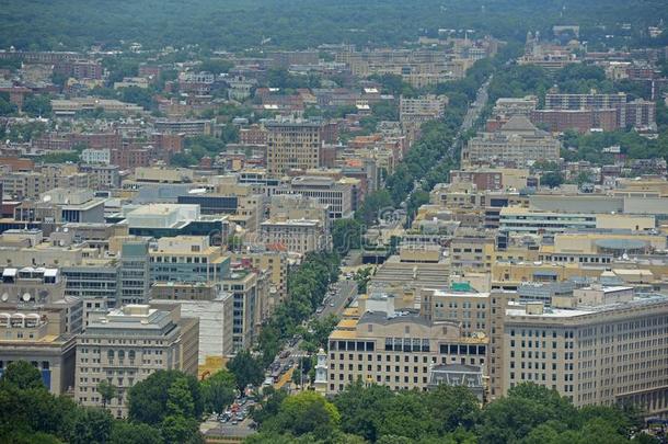 华盛顿建筑物空气的看法采用华盛顿dacapo又,美利坚合众国