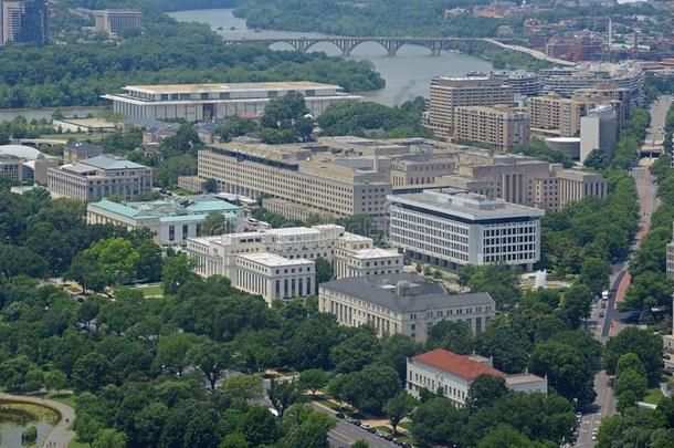 华盛顿建筑物空气的看法采用华盛顿dacapo又,美利坚合众国
