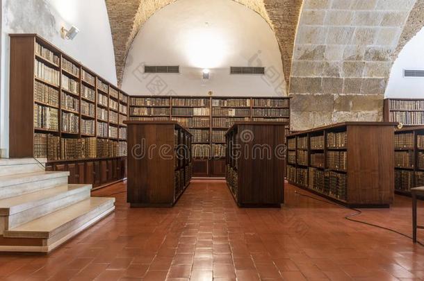 图书馆内阁和老的书向指已提到的人架子.