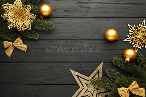 圣诞节装饰.冷杉-树树枝和金星,圣诞节