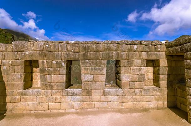 马丘比丘,秘鲁-庙墙里面的马丘比丘
