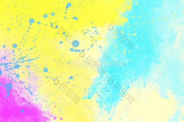 抽象的影像关于爆破了的富有色彩的粉,数字的说明