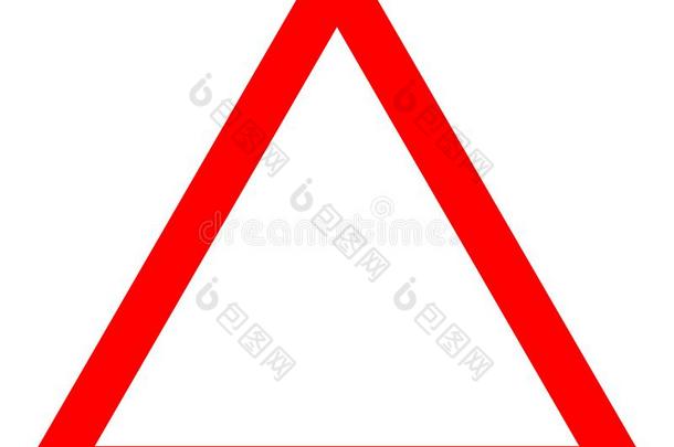 危险三角形空白的交通路符号,矢量说明,是（be的三单形式
