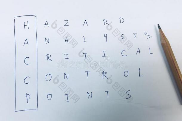 照片图表关于危害分析临界控制点矩阵
