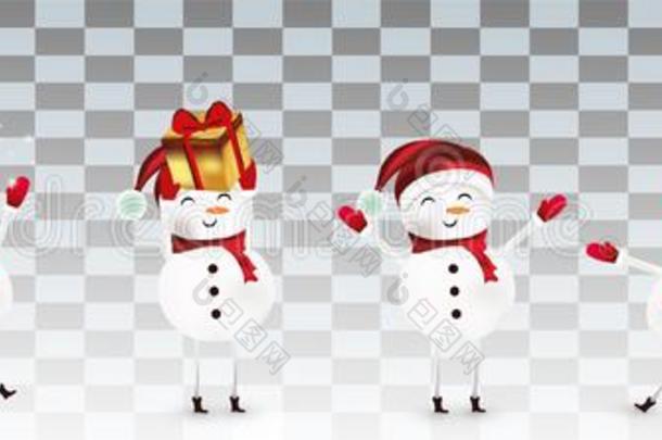 收集关于有趣的欢乐的雪人.漂亮的圣诞节雪人我
