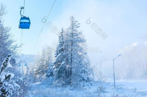 滑雪求助班斯科,保加利亚,缆绳汽车和斜坡