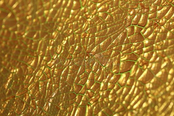 有裂缝的金色的颜料向帆布宏指令背景高的质量反馈抑制因子