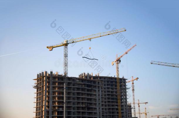 塔鹤<strong>修建</strong>一新的residenti一l<strong>建筑</strong>物一t一construct建造