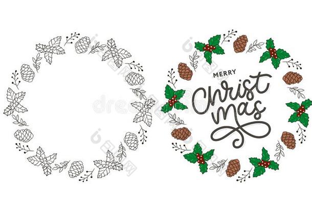 愉快的圣诞节金辉煌的字体设计.矢量illust