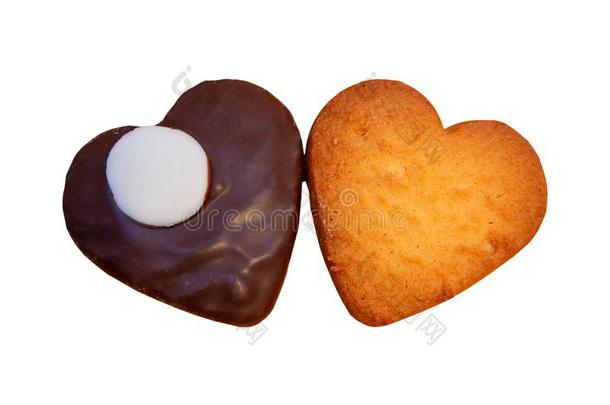 对心甜饼干,情人`英文字母表的第19个字母一天甜饼干,两个巧克力烹调
