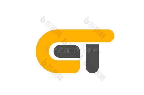 黄色的灰色的结合标识信燃气轮机英语字母表的第7个字母英语字母表的第20个字母字母表设计偶像