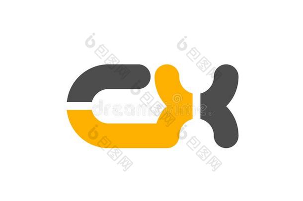 黄色的灰色的结合标识信英语字母表的第3个字母字母x英语字母表的第3个字母字母x字母表设计偶像