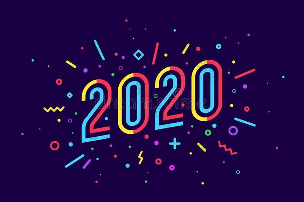 2020,<strong>幸福</strong>的新的年.招呼卡片<strong>幸福</strong>的新的年2020