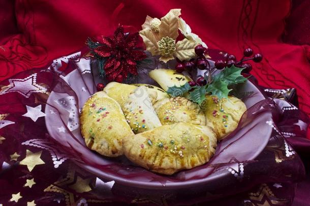 饺子,传统的意大利人圣诞节餐后甜食从一种大腊肠,interfacetestapter界面测试适配器