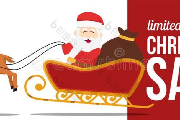 SociedeAnonimaNacionaldeTransportsAereos国家航空运输公司克劳斯飞行的骑马雪橇驯鹿为圣诞节