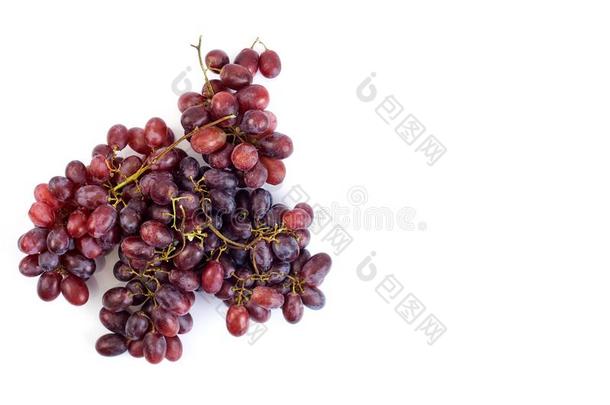 束关于新鲜的成熟的多汁的葡萄向白色的