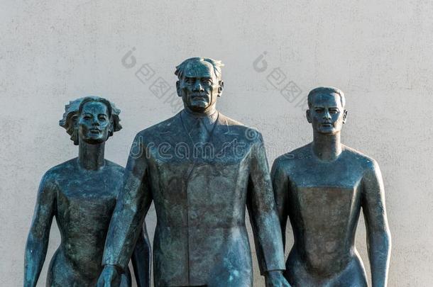 凯末尔穆斯塔法·基马尔凯末尔阿塔图尔克雕像在指已提到的人在乌斯库达尔,伊斯坦布尔,塔克