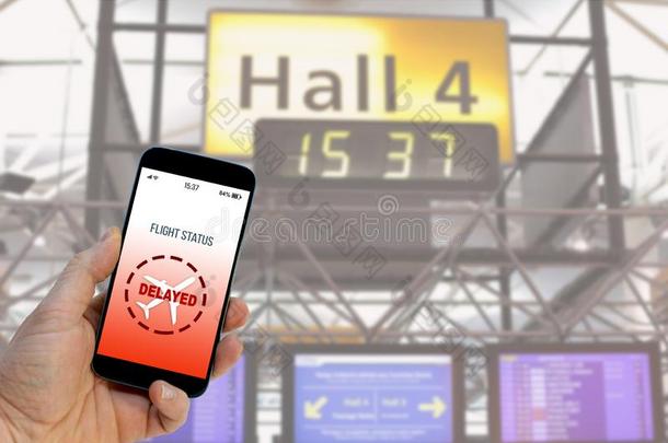 飞行延时的通知向Smartph向e宣布坏的新闻向
