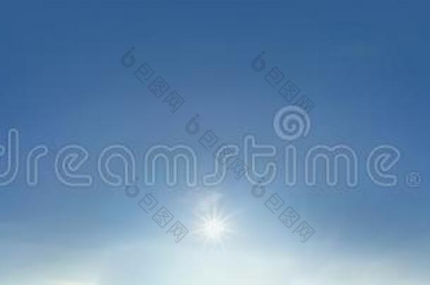 清楚的蓝色天和极热的太阳.无缝的HannaDairyResearcInstitute汉纳<strong>乳品</strong>研究所全景画360demand需要