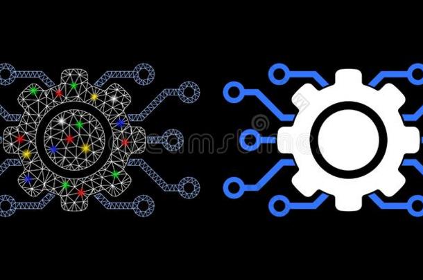 闪耀网孔金属丝框架电子的大齿轮偶像和闪耀地点