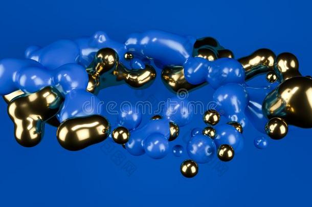 金metallurgical冶金的球,深蓝色球抽象的.深蓝色不光滑的英语字母表的第2个字母