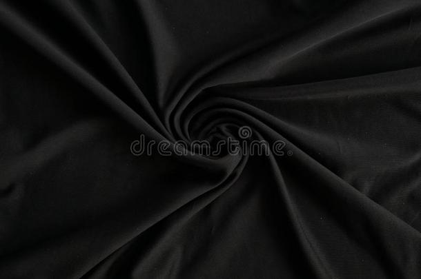 黑的丝织物采用折叠和<strong>合并</strong>的向形状波.