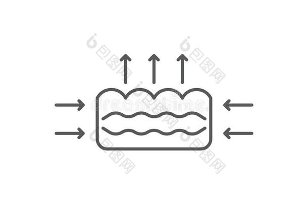 透气的床垫矢量偶像象征隔离的向白色的后座议员