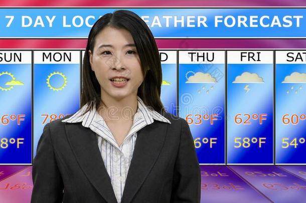 亚洲人美国人气象学者报告天气