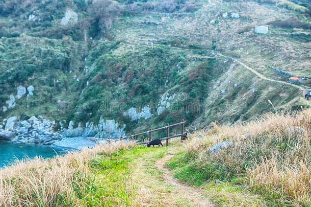 风景关于Maemuldo岛,统营,庆南,南方朝鲜,