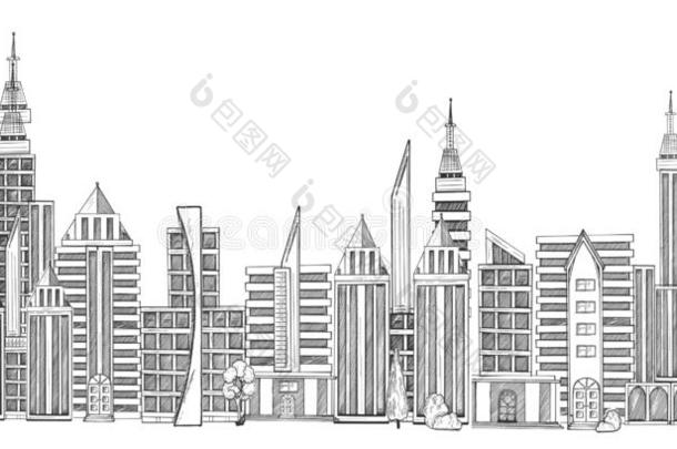 未来的城市建筑学草图